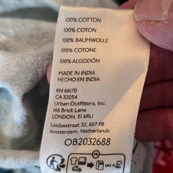 Free People Red Palm Bay Printed Shortalls Multicolor Floral Print Pockets Large - Picture 9 of 16